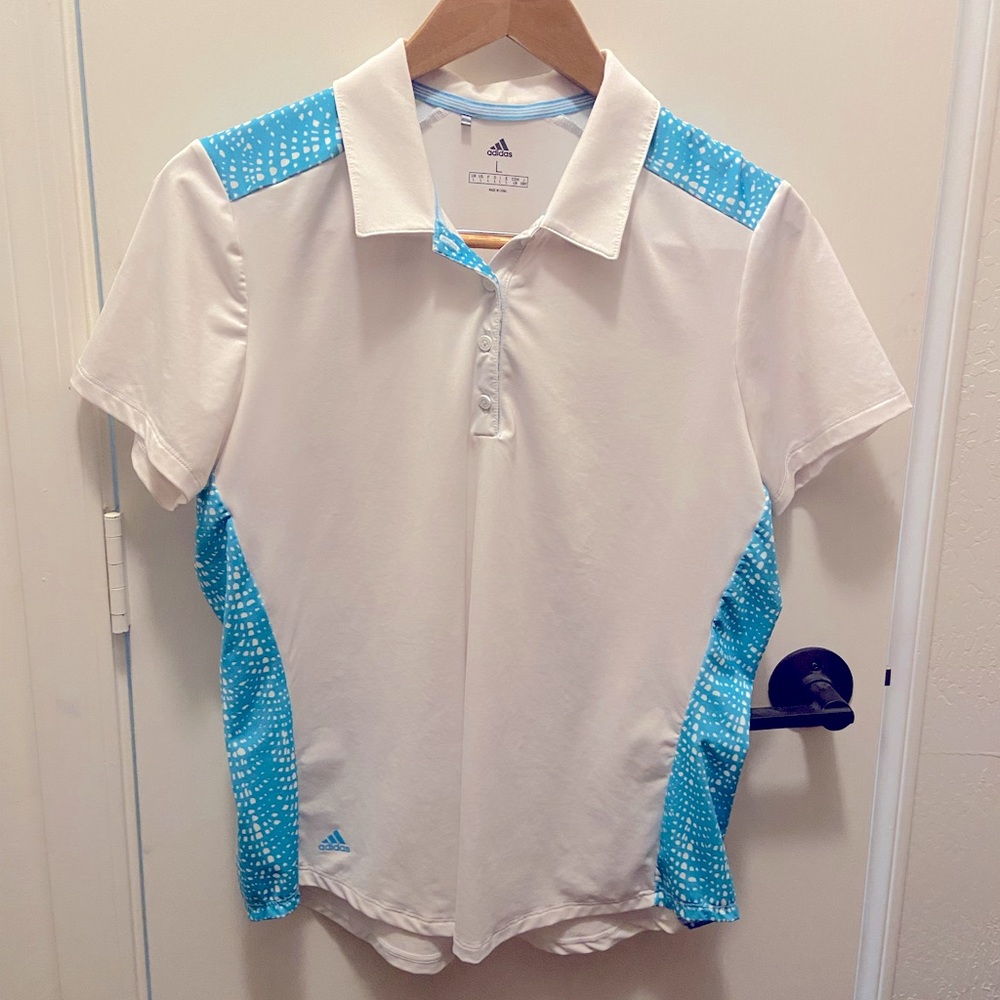 Women’s Adidas Short Sleeved Golf Polo in White